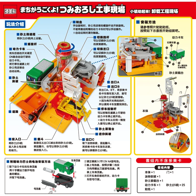 Takara Tomy Tomica town Construction site model kit хит продаж детские игрушки строительные блоки