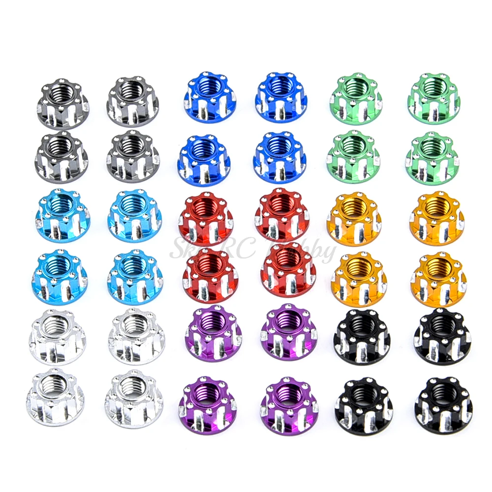 

Alloy M4 Carving Design Hexagonal Nuts 1/10 RC Car Parts for HSP Sakura D3 D4 Remote Control Acce - 4pcs/lot