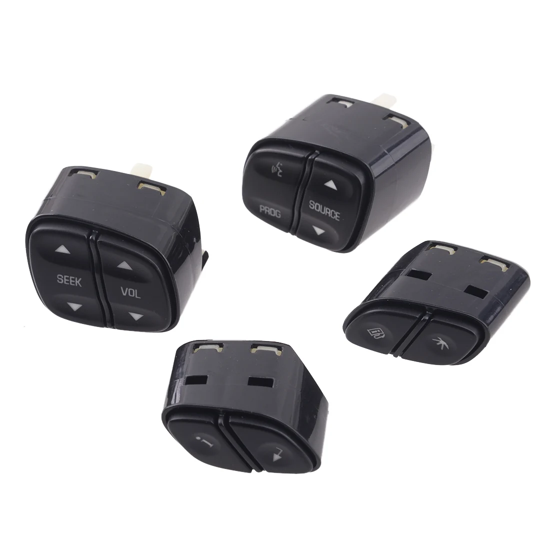 

4pcs 21997738 1999442 Car Steering Wheel Radio Volume Control Switch Push Buttons Fit For Chevrolet Avalanche Silverado Tahoe