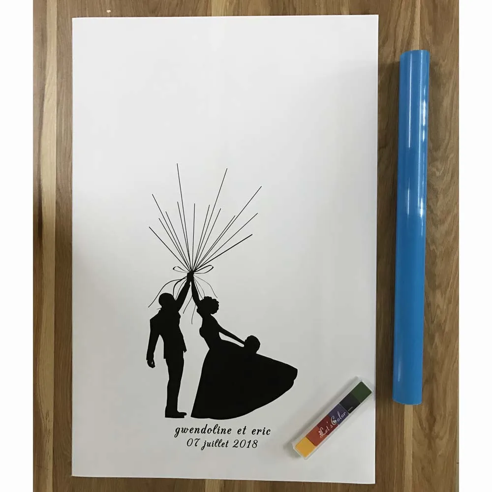 Свадебная вечеринка DIY индивидуальное имя дата искусственная книга Картина на