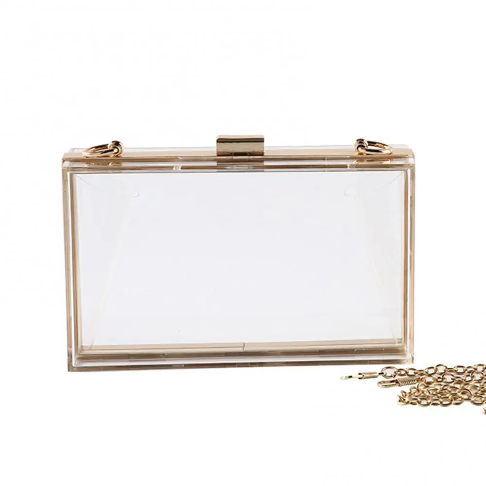 

Women Clutch Bag with Chain Transparent Acrylic Shoulder Bag Wallet Women Crossbody Bags for Women designer bag borse da donna