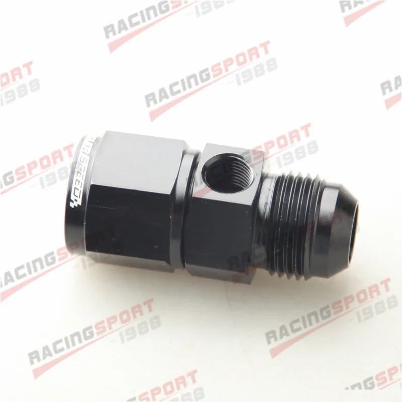 

10AN AN10 male to -10 AN female with 1/8" NPT gauge port adapter fuel