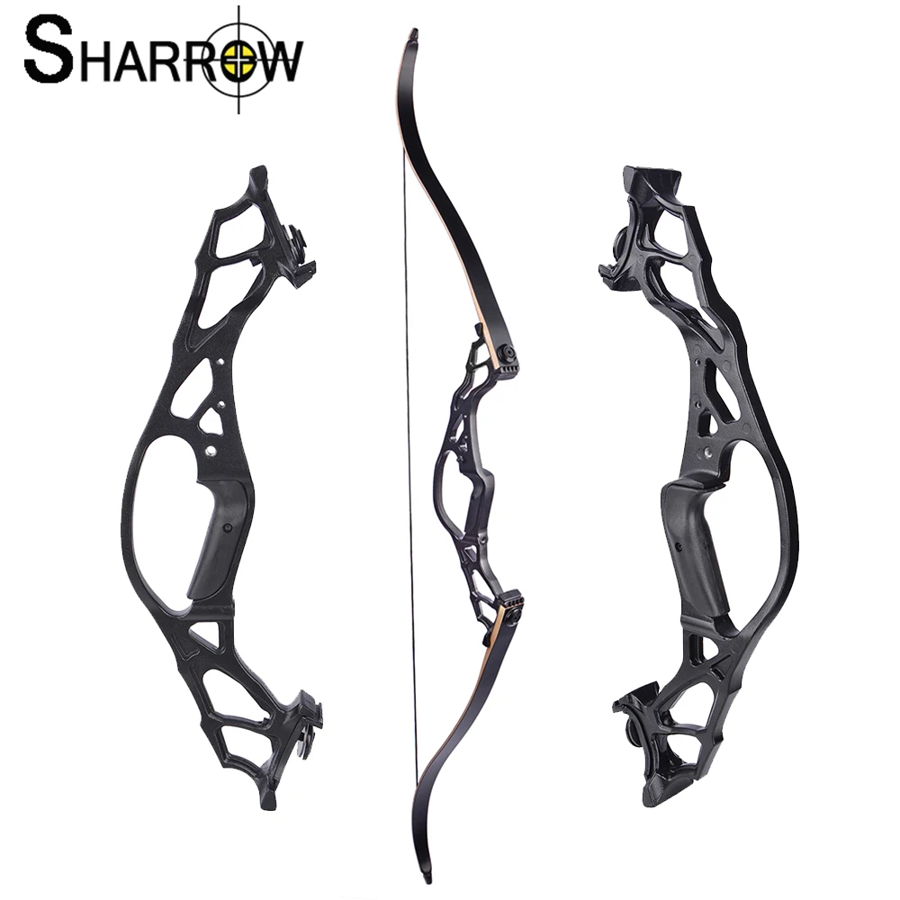 

Sharrow 30-60lbs Recurve Bow Hunting Bow Adult Take Down Bow Arrows for Outdoor Shoot Archery Sport Black