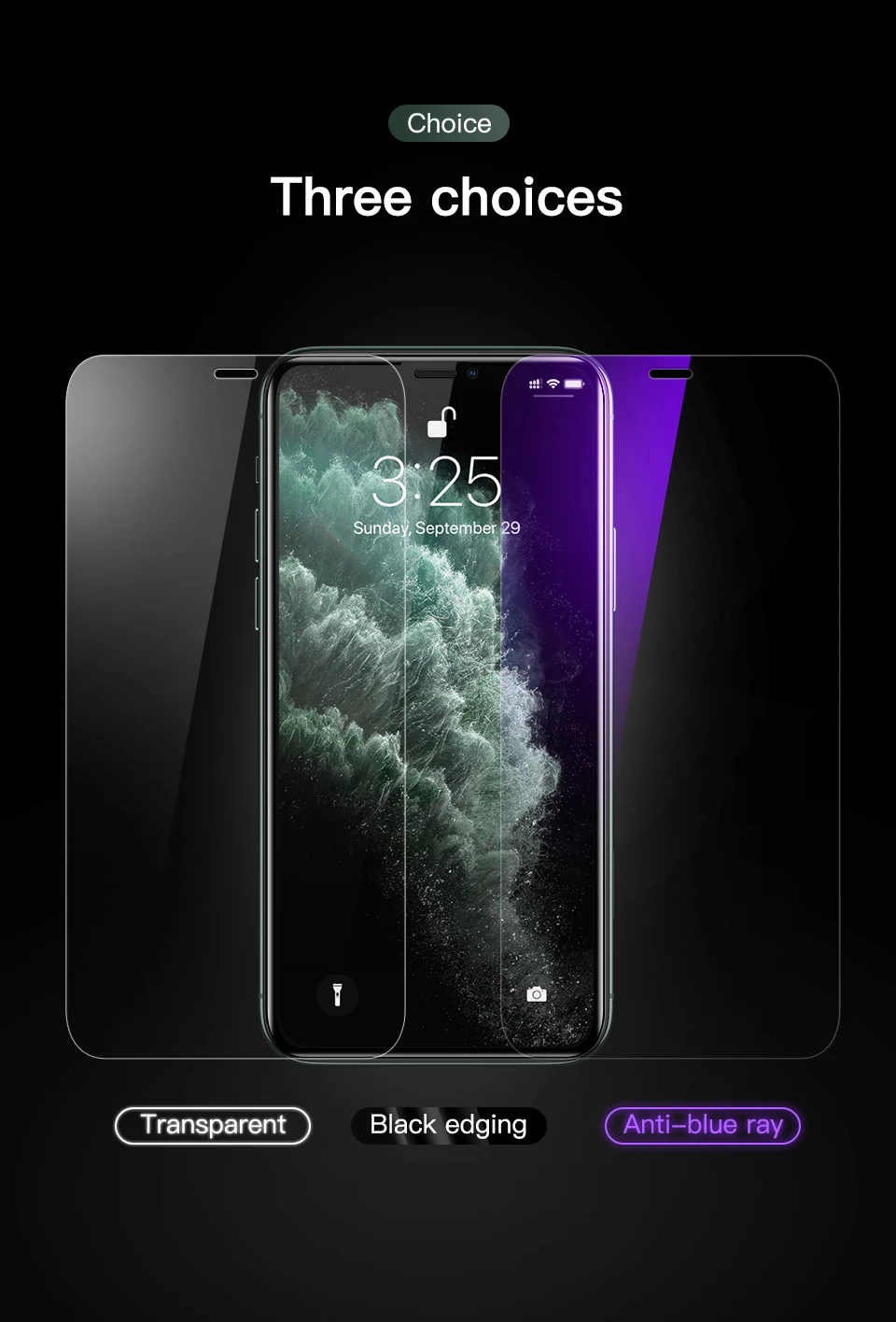 KUULAA 0,3 мм Полное покрытие защитное стекло для iPhone 11 Pro Max закаленное стекло Защита экрана для iPhone 11 Pro стекло