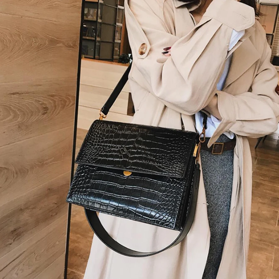 Модные крокодиловые цепи женские дизайнерские сумки высокое качество