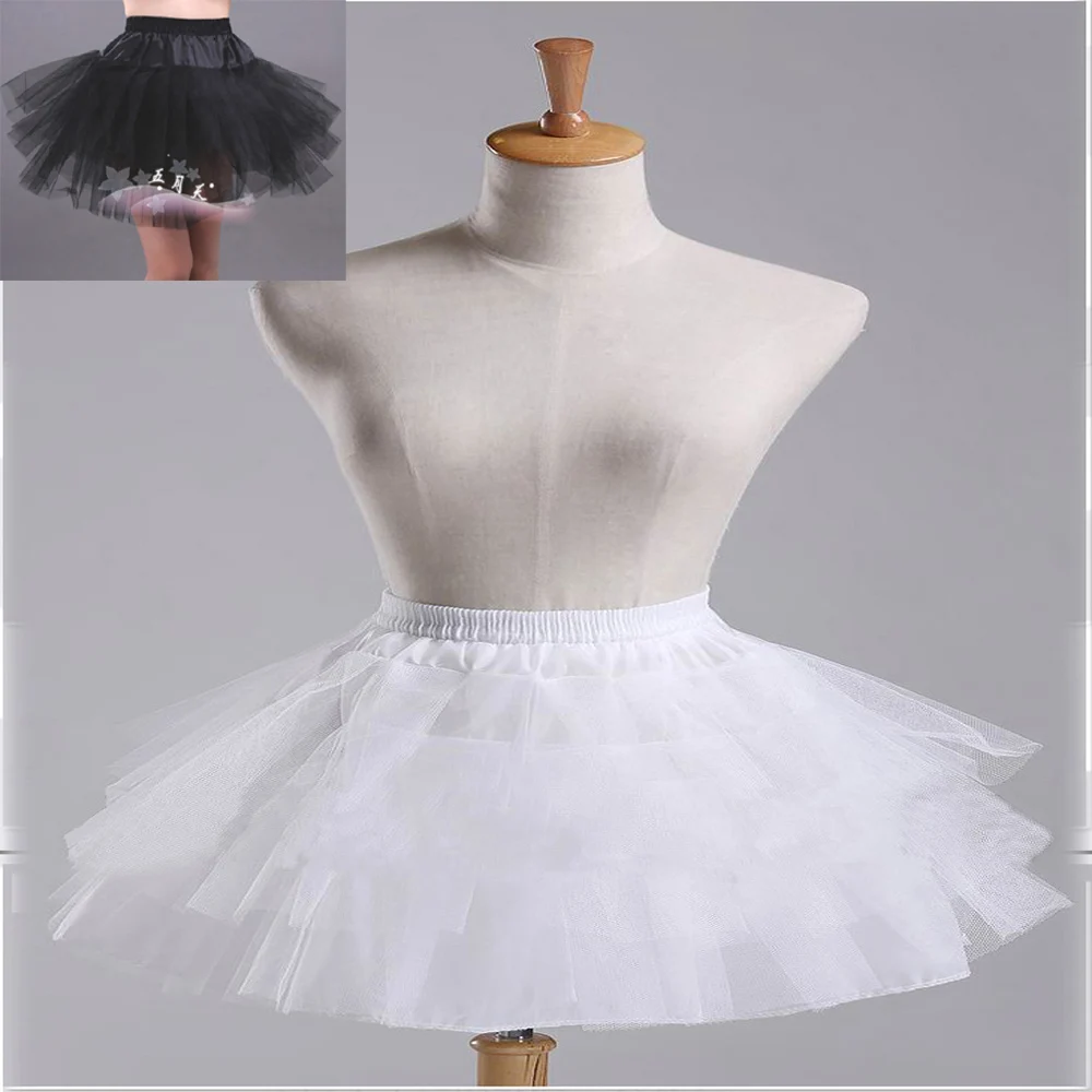 Inofin/белые или черные короткие юбки 2019 женские трапециевидные 3 слоя Нижняя юбка