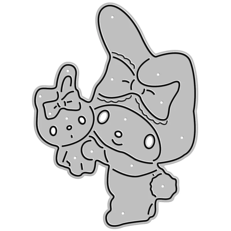 Новинка 2021 металлические Вырубные штампы в виде милого кролика животного для