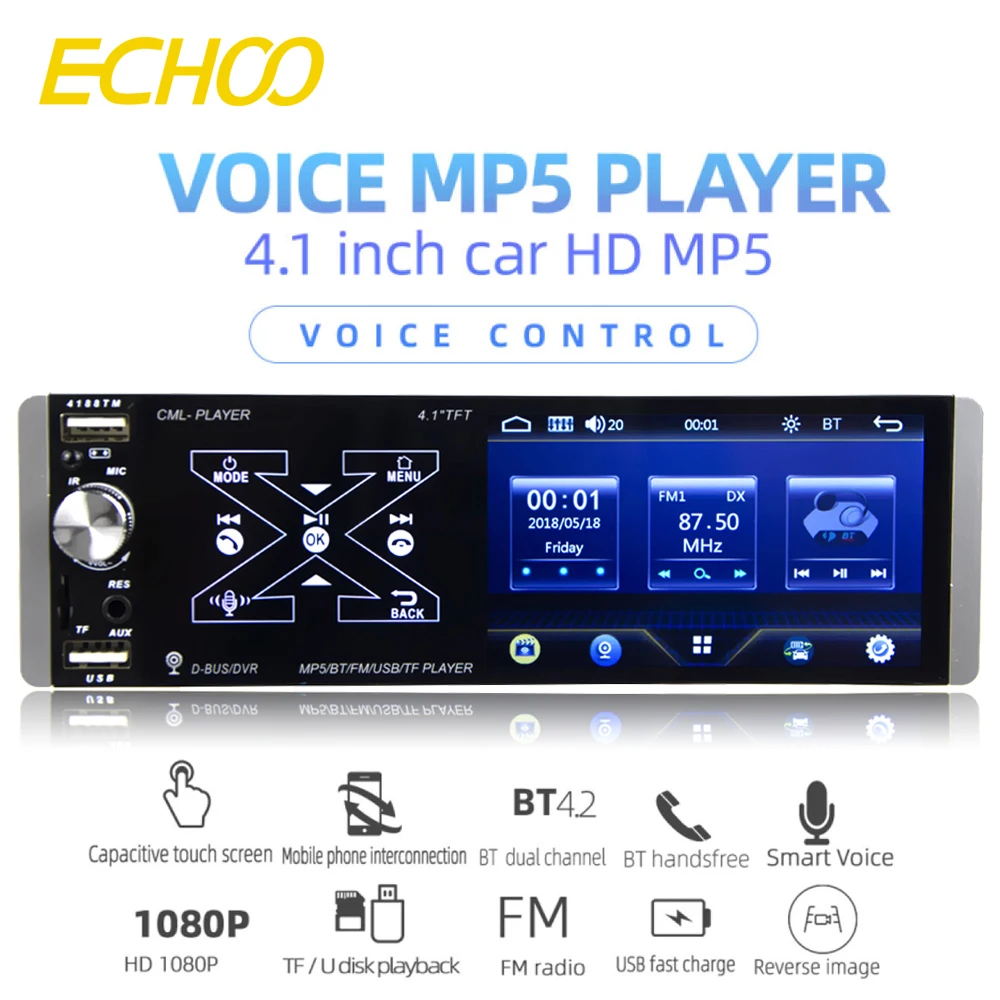 Автомагнитола 2 Din 12 В 24 радиоприемник RDS AI voice MP5 видео USB TF DVR Мультимедийный MP3