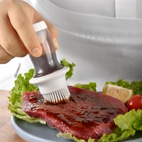 silicone oil bottle sweep with protective cover bbq brush barbecue with bottle oil brush creative diy baking accessories tools
