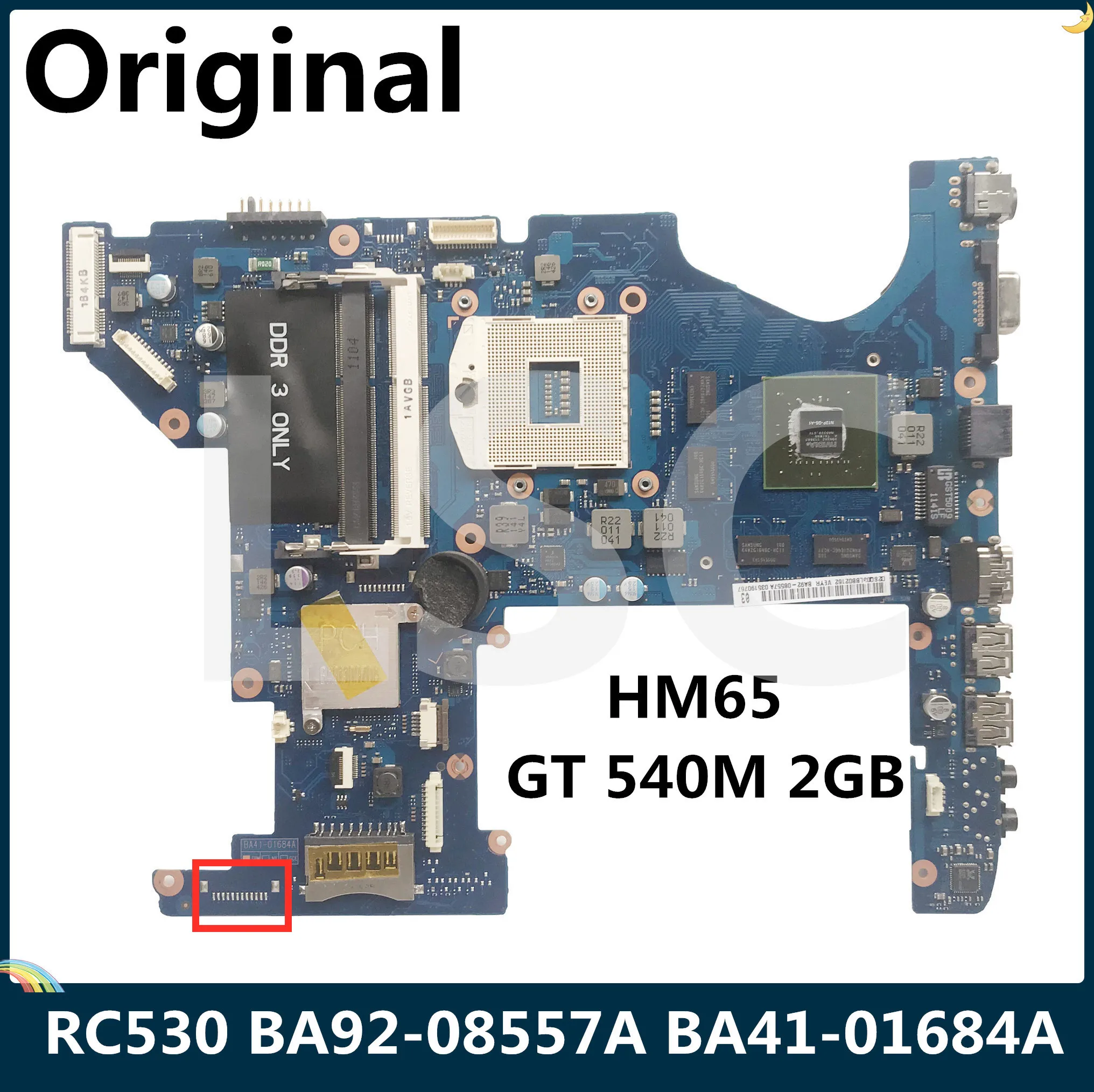 Материнская плата LSC для ноутбука Samsung RC530 материнская BA92-08557A GT 540M 2 Гб HM65 DDR3 |