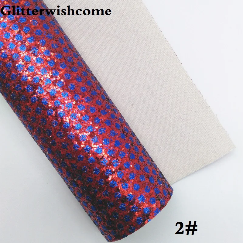 Ткань Glitterwishcome 21x29 см Размер A4 винил для бантов искусственная кожа ткань R203B