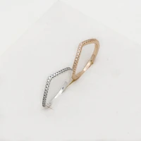 new arrive shining wishing bone ring aaa zircon finger rings for women gift jewelry women gifts 2 colour can choose