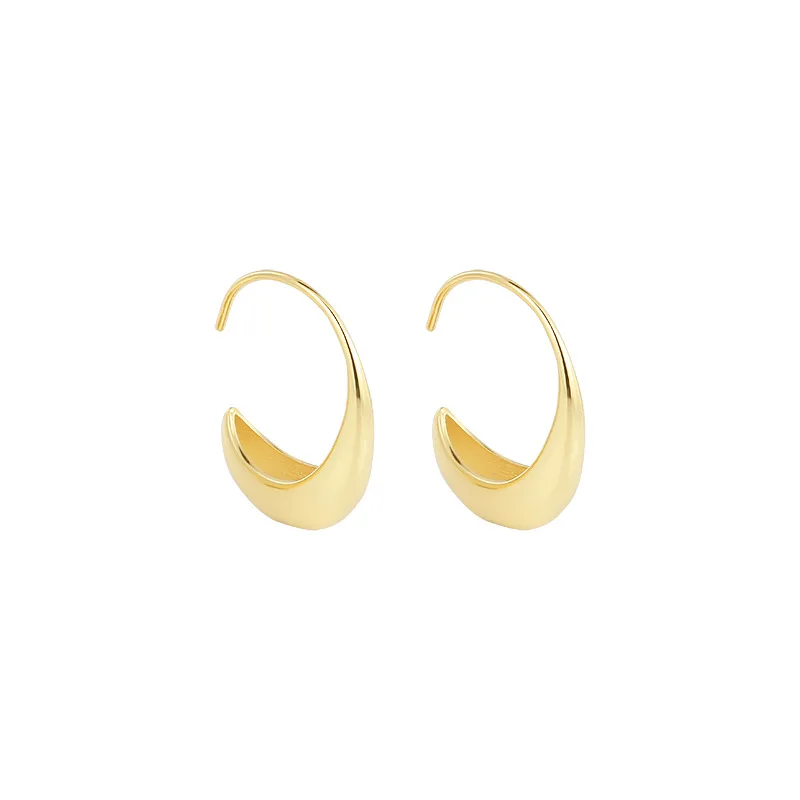 

925 Sterling Silver Geometric Hoop Earrings Gift For Women Gold Luxury Earring Designer Minimalist Fashion Oorbellen Jewellery