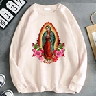 Пуловер с изображением девы Марии фургона, Свитшот Vrouw Met Warme флисовые толстовки для дам Truien, корейская мода