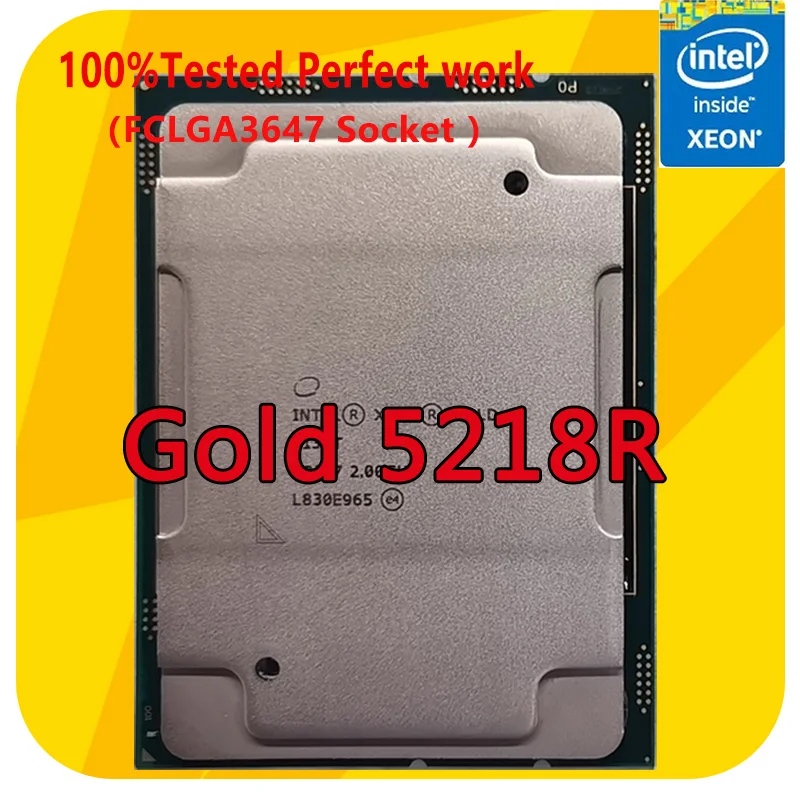 

Intel Xeon Gold 5218R SRGZ7 2.1GHZ 20-Cores 40-Thread 27.5MB Smart Cache CPU Processor 125W LGA3647 For Server Motherboard