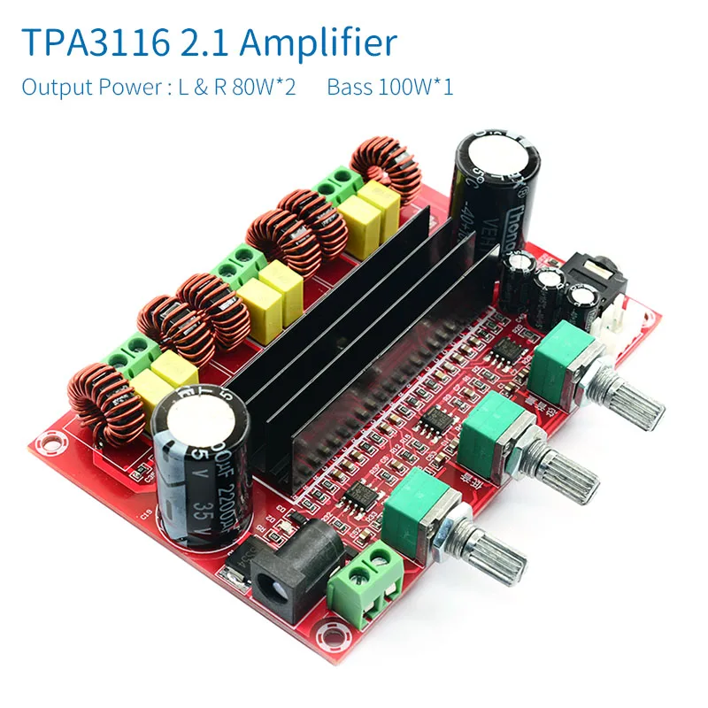 Усилитель UNISIAN TPA3116 2 1 Auido Плата усилителя басов 1X 100 Вт 2X80W Chaneel Hi Fi цифровые