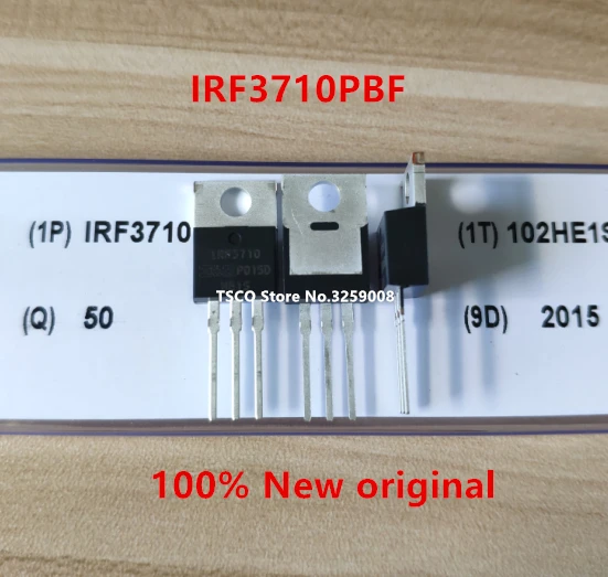 

2020+ IRF3710 IRF3710PBF 100% new imported original 57A/100V 10/50piece