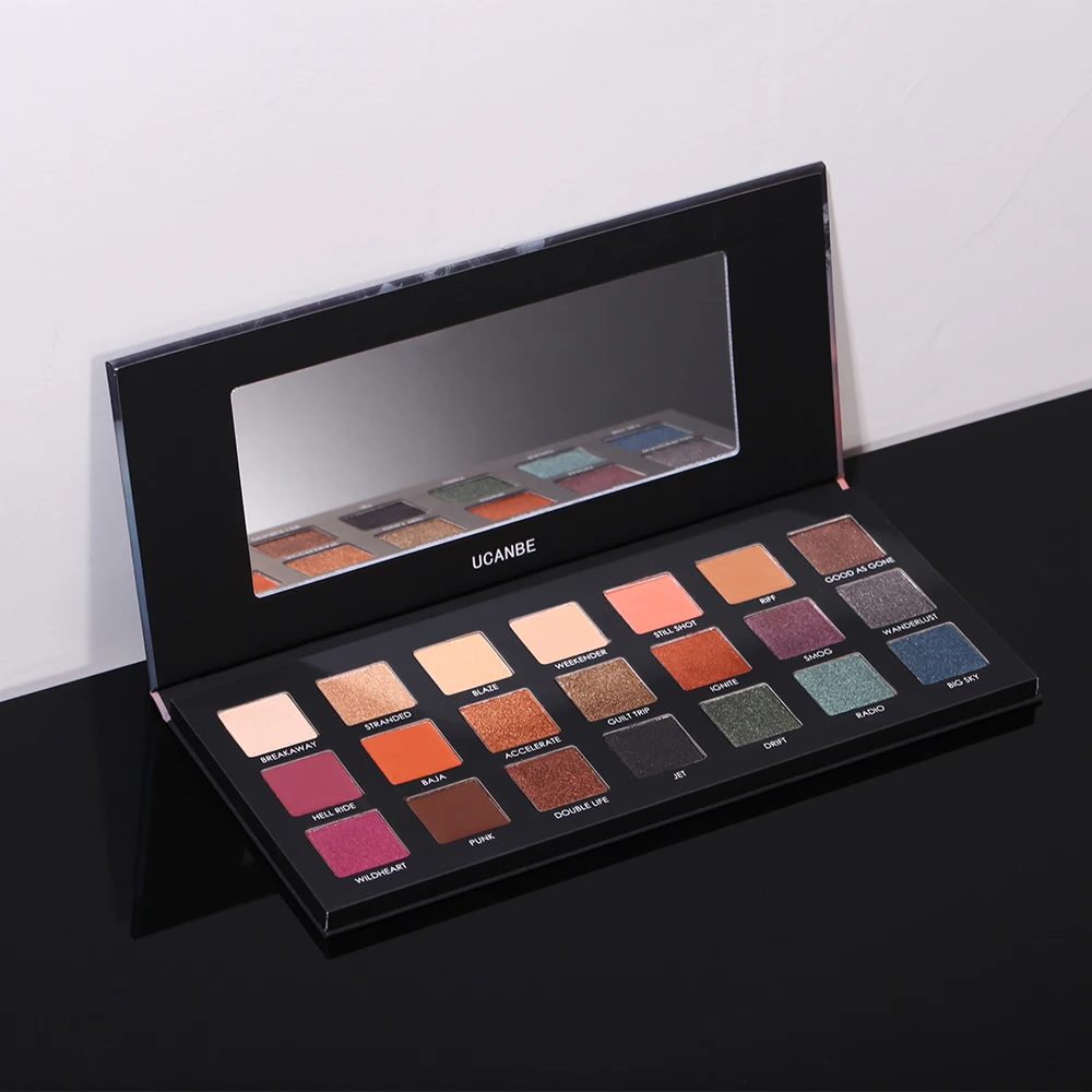 Палитра теней для век UCANBE 21 цвет блестящие матовые тени телесные мерцающие
