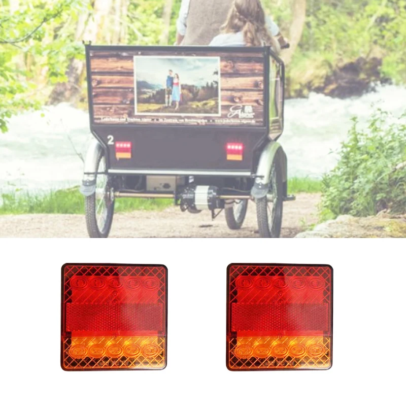 Водонепроницаемый светодиодный задний фонарь с поворотником 2 шт. 12 В | Спорт и