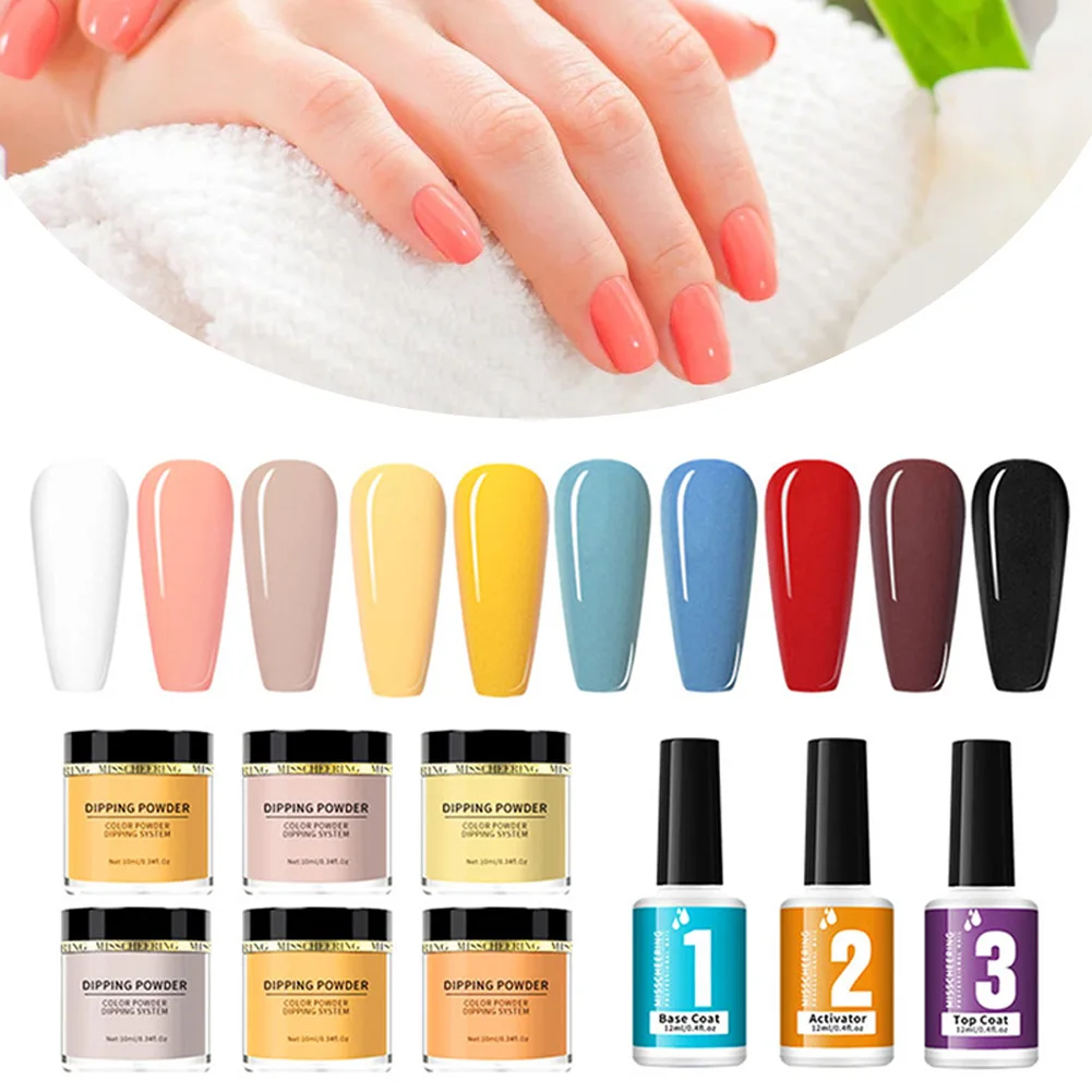 

Nail Dipping Powder Set French Nail Art Decoration Manicure Tool Dipping Powder Kit Nail Art Decorations for Home DIY Salon
