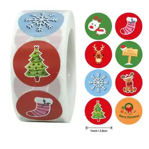 500 шт., наклейки на Рождество