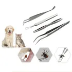 3 шт.компл. набор инструментов для удаления блох у домашних животных, вилка из нержавеющей стали, пинцет, зажим, товары для домашних животных, устройство для извлечения клещей, инструмент для удаления блох