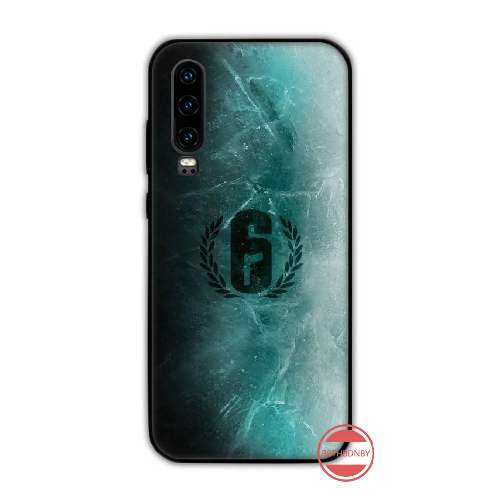 rainbow six siege Black TPU Soft Rubber Phone Cover Funda For Huawei P9 P10 P20 P30 Lite 2016 2017 2019 plus pro P smart | Мобильные