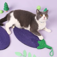 cute eggplant shape cat scratcher sisal mat cat scratch pad protection chair table sofa cat toy pet products pets supplies
