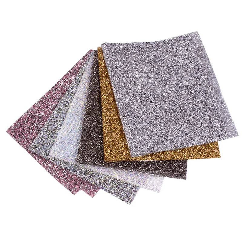 

6Pcs Diamond Scrub Nail Mat Salon Practice Cushion Pillow Glitter Foldable Pad Manicure Nail Art Table Mats Tool