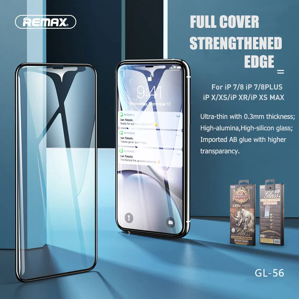 Защитная пленка REMAX для iphone закаленное стекло 7/8/x/xs/xr/xs max|Защитные стёкла и плёнки