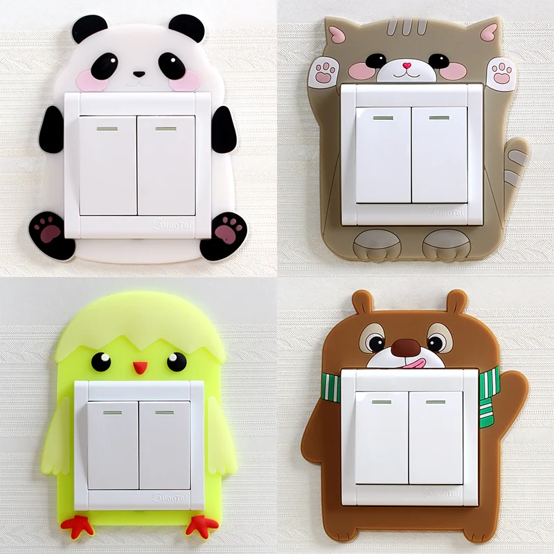 Переключатель защитный чехол светящийся настенный стикер с переключателем для