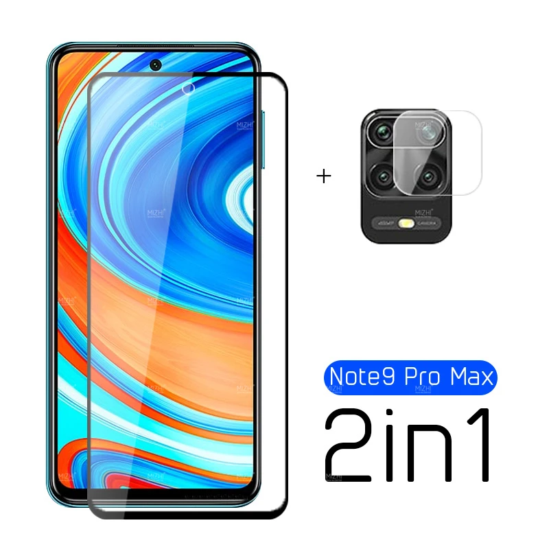 Закаленное стекло 2 в 1 для redmi note 9 pro max Защитное xiaomi ksiomi xiomi note9 защитная пленка