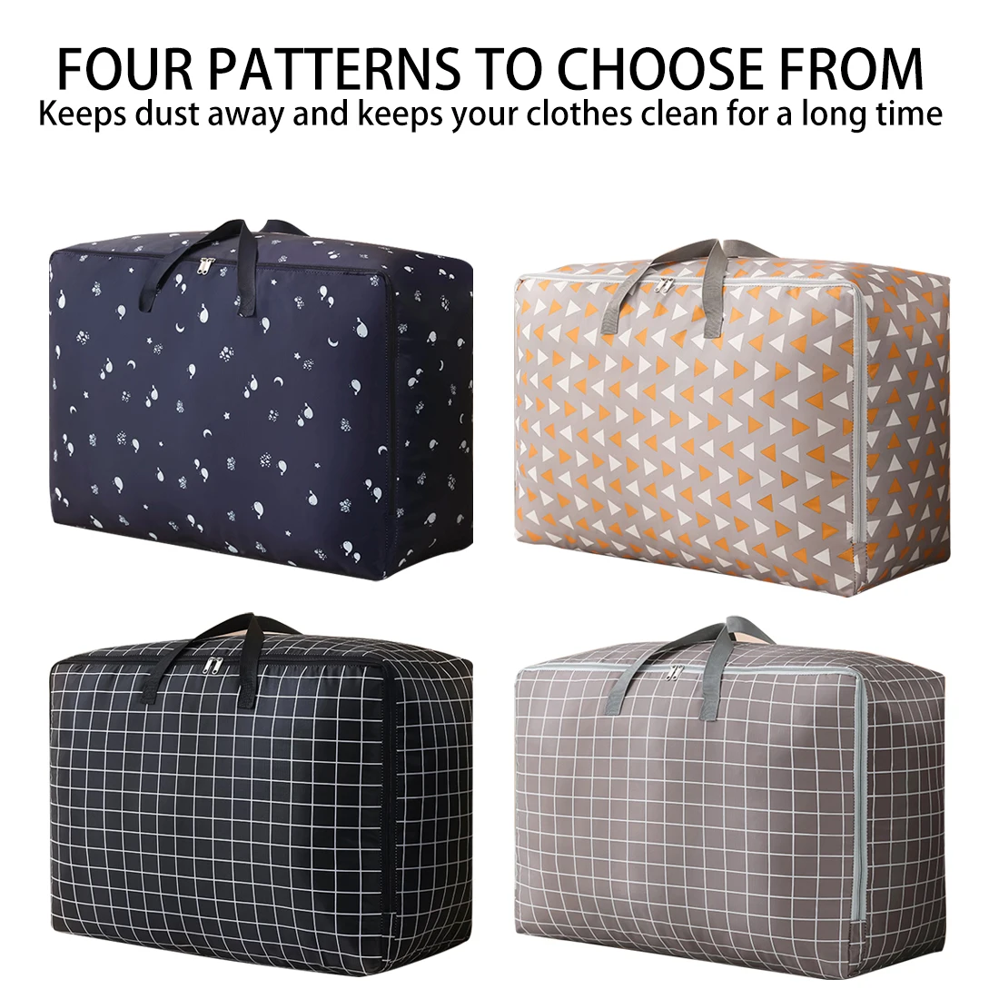 

2021Waterproof Portable Clothes Storage Bag Organizer Folding Closet Organizer For Pillow Quilt Blanket Quilt Bag Organizer tool