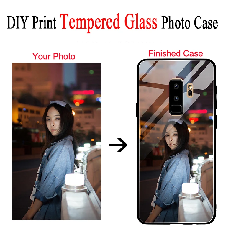 

Custom Tempered Glass Case For Samsung S21 S20 Plus Ultra A10 A20 A30 A40 A50 A70 A7 2018 S8 S9 S10 Plus Note 10 Plus Cover Name