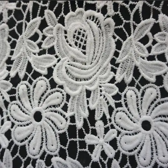 

2Yards Nigerian Lace Fabrics For Wedding Dress White African Cord Lace Fabric Embroidered French Guipure Lace Sewing Material