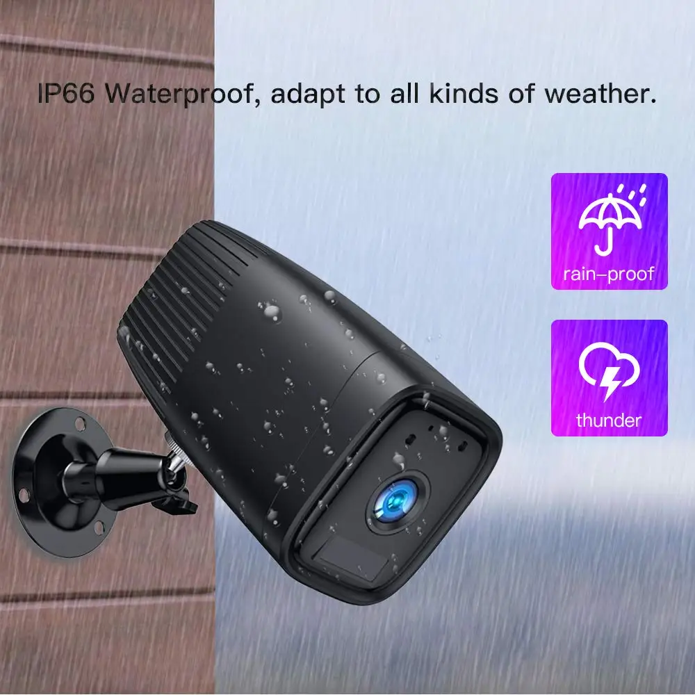 Камера видеонаблюдения с аккумулятором Wi Fi 1080P обнаружение движения ночное