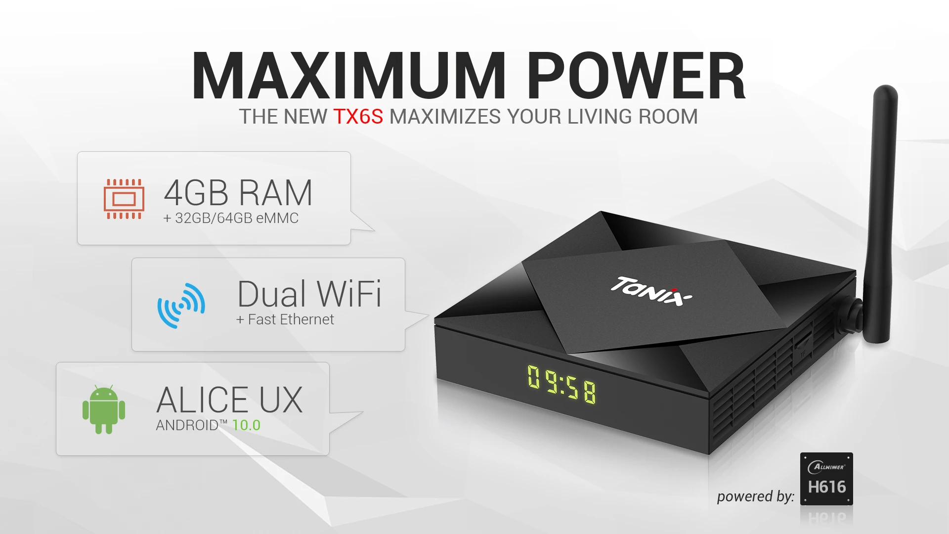 ТВ приставка Tanix TX6S Android 10 2 + 4 Гб 32/64 ГБ Allwinner H616 ядра 6K|ТВ-приставки и медиаплееры| |
