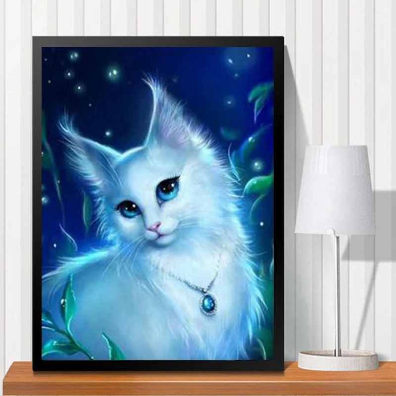 5D алмазная живопись сделай сам полностью круглая Арктическая изображение лисы