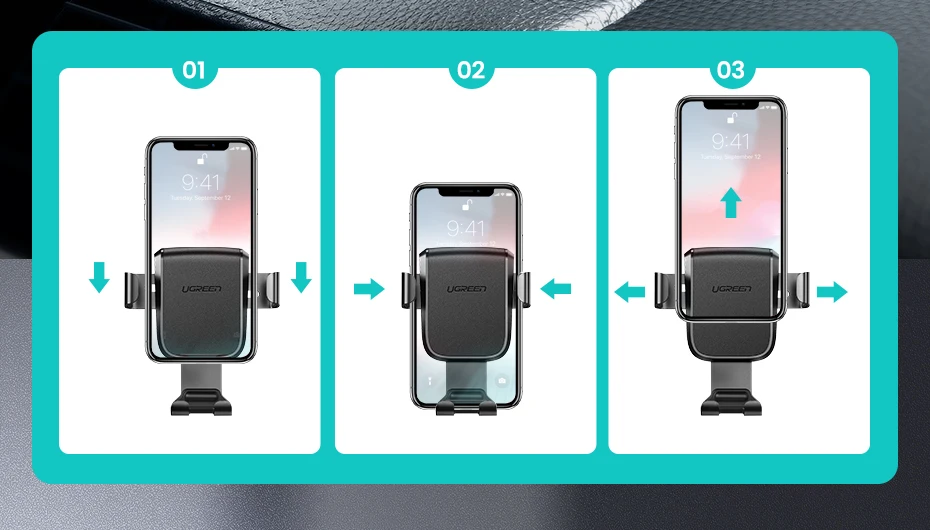 Ugreen Автомобильный держатель для телефона без магнитной гравитационной подставки в автомобиле держатель на присоске для вашего мобильного телефона Xiaomi iPhone X 11