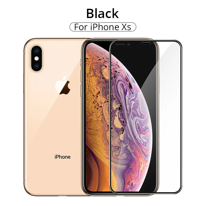 PZOZ закаленное стекло для iPhone 11 Pro X XS Max XR Plus, Защитная пленка для экрана телефона для iPhone11 Pro 5,8, 6,1, 6,5 полное покрытие стекла - Цвет: For iPhone XS