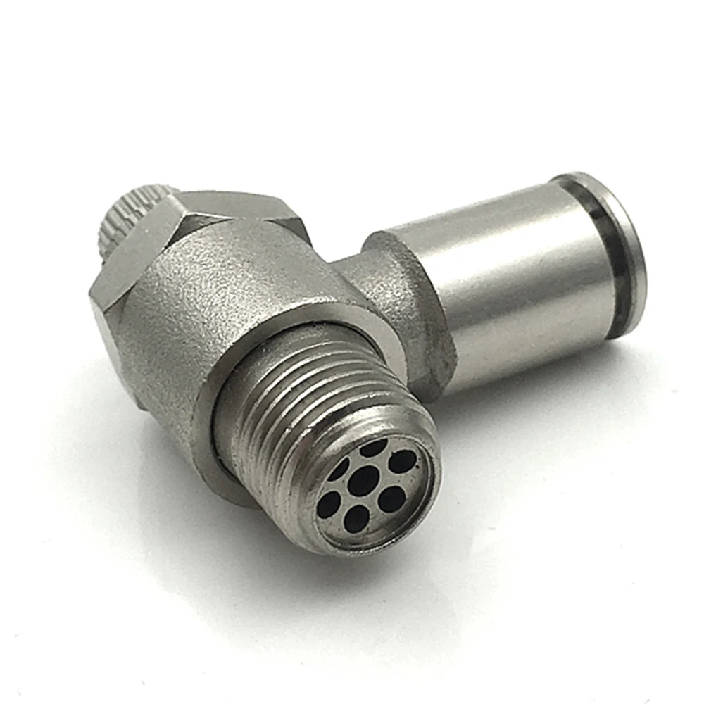 SL brass nickel-plated pneumatic quick coupling male thread air speed control valve acceleration 1/8 1/4 3/8 1/2 M5 | Обустройство