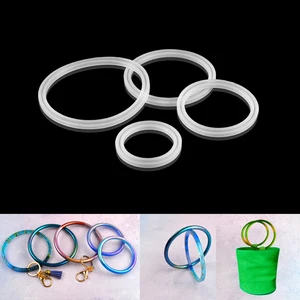 1 шт. круглая силиконовая форма браслет из смолы большая форма для браслета DIY Инструменты для литья ювелирных изделий высушенный цветок смола декоративные ручные изделия