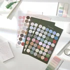 Яркие яркие наклейки в виде кругов и точек Ins Morandi, наклейки-коллажи, креативные Многофункциональные Декоративные наклейки для блокнотов, канцелярские принадлежности