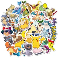25 50Pcs Anime Pokemons Stickers For Luggage Skateboard Phone Laptop Moto Bicycle Wall Guitar Sticker DIY Waterproof Sticker