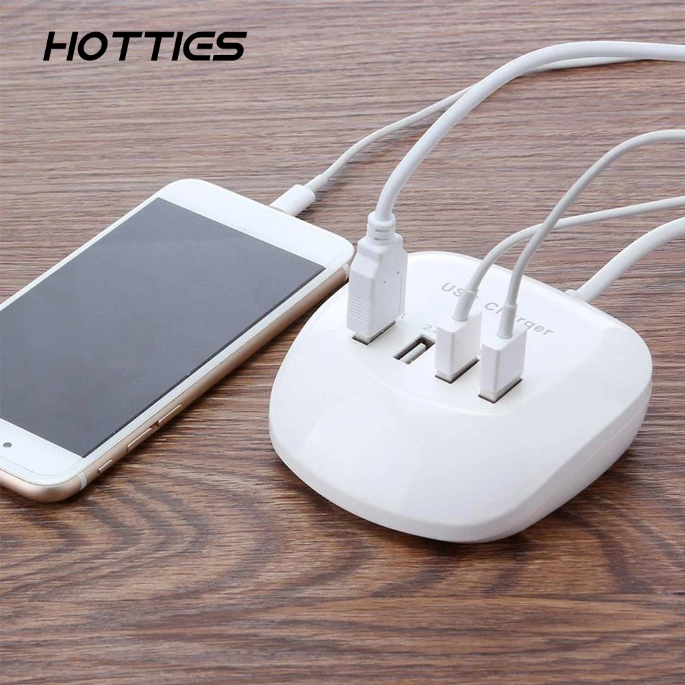 Portable Fast Charging Station 4 Port USB Device 3.4A 77W HUB Phone Desktop Charger Durable Wall | Компьютеры и офис