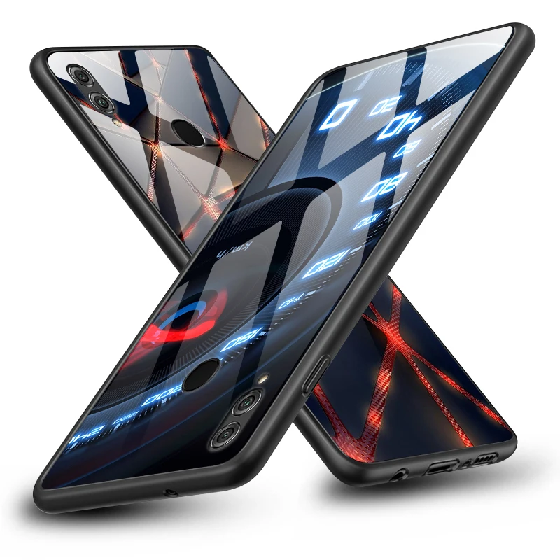 Для Huawei Honor 6X 7X 7C 7A 8A 8X9 облегченное закаленное стекло крышка Y6 Y9 Y7 премьер-профессионал Magic2 роскошный противоударный чехол для телефона