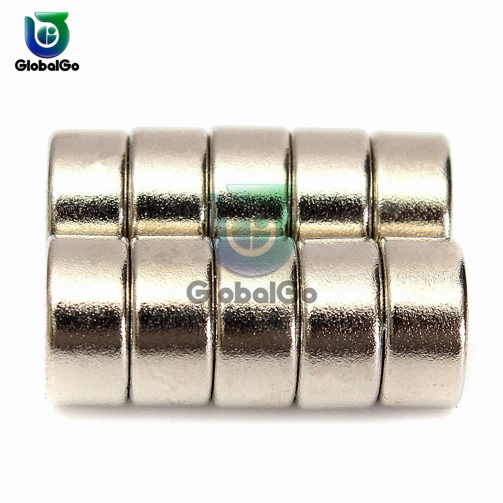 10 шт. мощный редкоземельный цилиндрический Неодимовый дисковый магнит 10x5 мм N52
