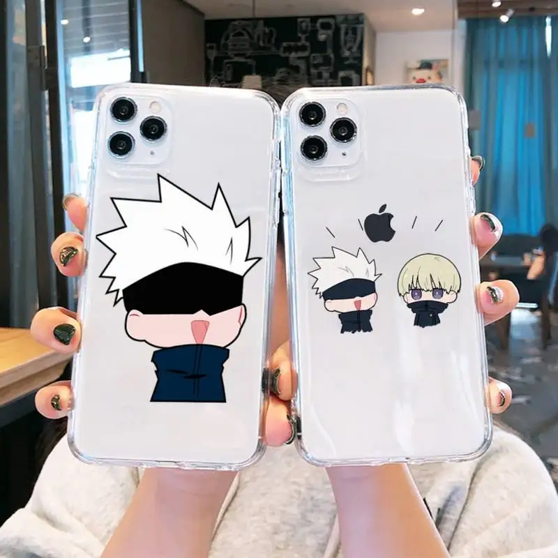 

Jujutsu Kaisen Satoru Gojo anime Phone Case Transparent soft For iphone 5 5s 5c se 6 6s 7 8 11 12 plus mini x xs xr pro max