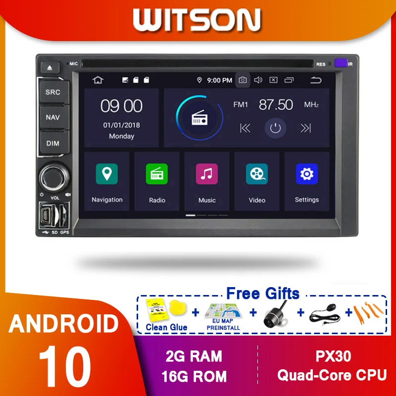 WITSON! Android 10 0 Octa core PX5 автомобильный DVD плеер для универсального 2 Din 4 Гб RAM 64 ROM IPS GPS