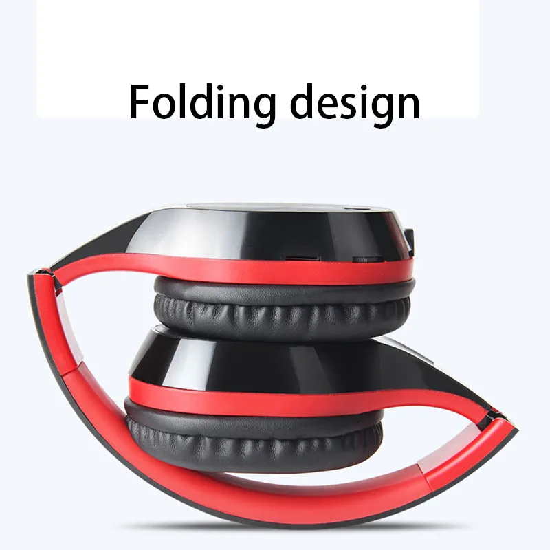 

Bluetooth 5.0 wireless headset supports wired support SD card stereo surround sound music headset with microphone